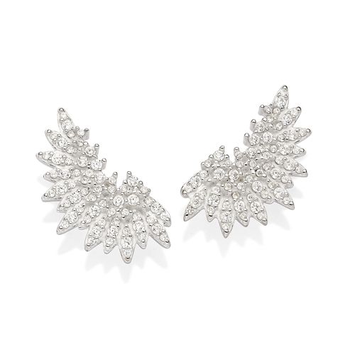 BRINCO ASAS DE PRATA 925 COM ZIRCÔNIAS