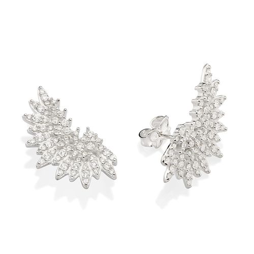 BRINCO ASAS DE PRATA 925 COM ZIRCÔNIAS