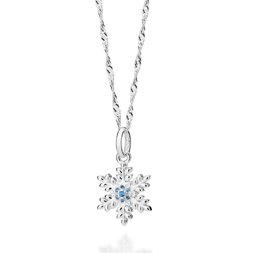 PINGENTE FLOCO DE NEVE DE PRATA MACIÇA 925 COM ZIRCÔNIAS