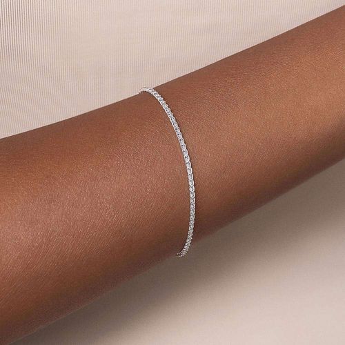 PULSEIRA ELOS DUPLOS DE PRATA MACIÇA 925