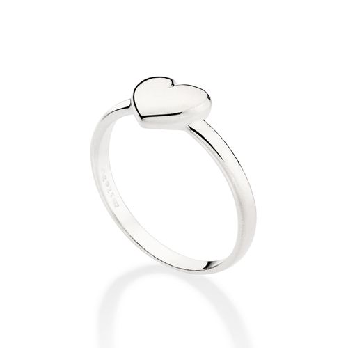 ANEL SKINNY DE PRATA 925 COM CORAÇÃO
