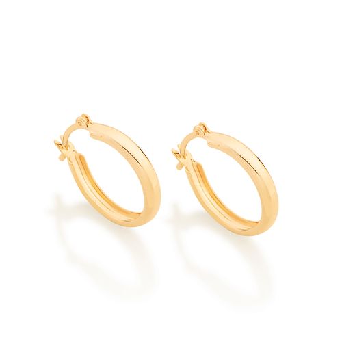 BRINCO ARGOLA BANHADO A OURO 18K