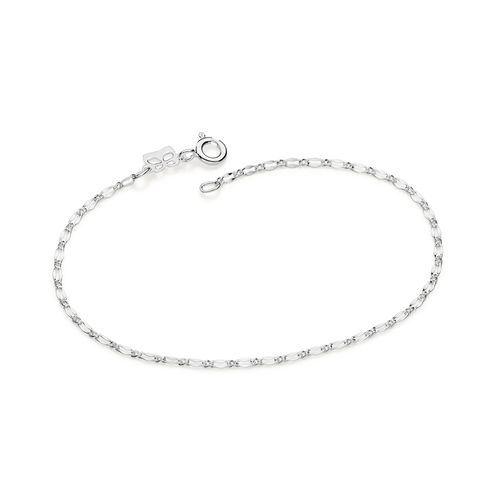 PULSEIRA COM ELOS BATIDOS DE PRATA MACIÇA 925