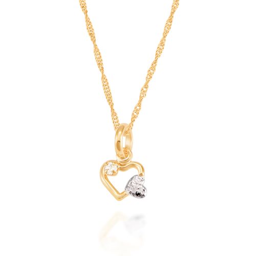 PINGENTE BANHADO A OURO 18K CORAÇÃO