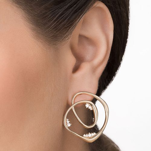 BRINCO BANHADO A OURO 18K COM ZIRCÔNIAS