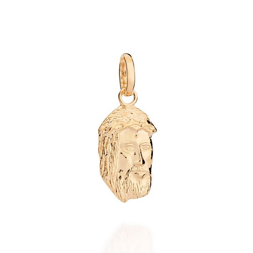 PINGENTE FACE DE CRISTO BANHADO A OURO 18K