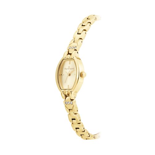 RELÓGIO ANALÓGICO SOCIAL DOURADO