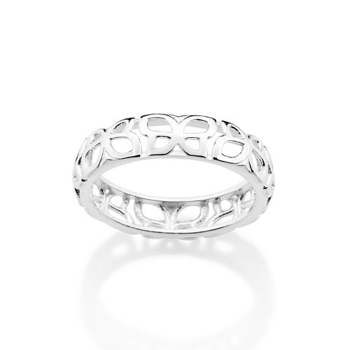 ANEL COM BORBOLETAS VAZADAS DE PRATA MACIÇA 925