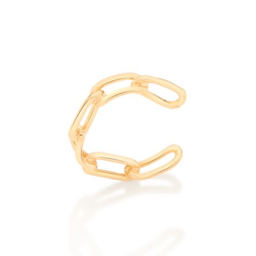 BRINCO PIERCING DE PRESSÃO ELO DE CORRENTE BANHADO A OURO 18K