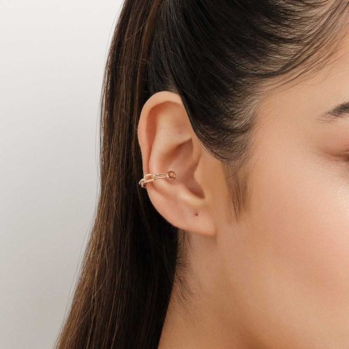 BRINCO PIERCING DE PRESSÃO ELO DE CORRENTE BANHADO A OURO 18K