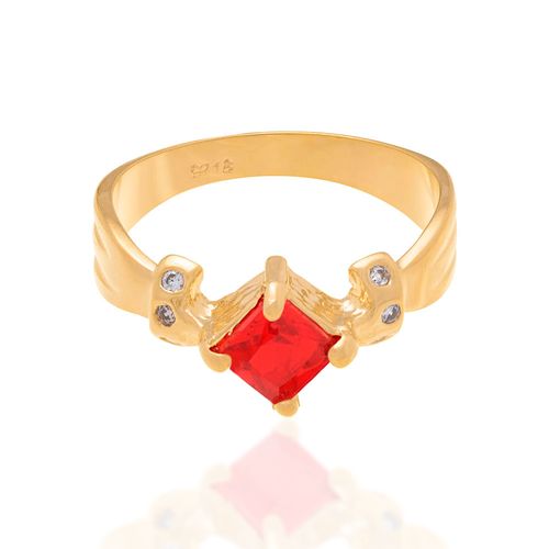 ANEL BANHADO A OURO 18K COM ZIRCÔNIAS