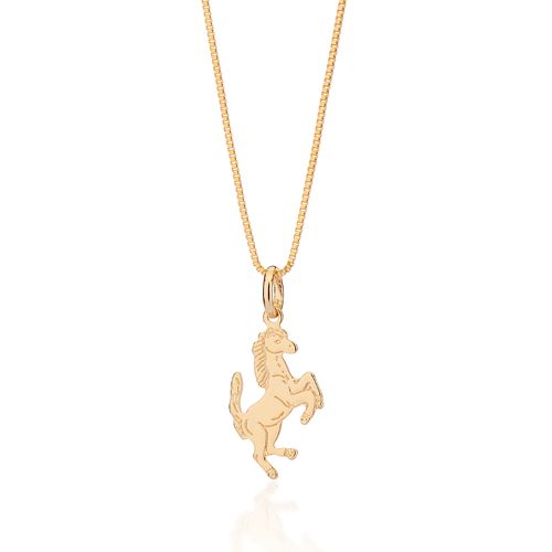 PINGENTE CAVALO BANHADO A OURO 18K