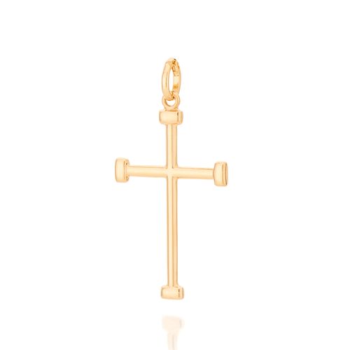 PINGENTE CRUZ BANHADO A OURO 18K