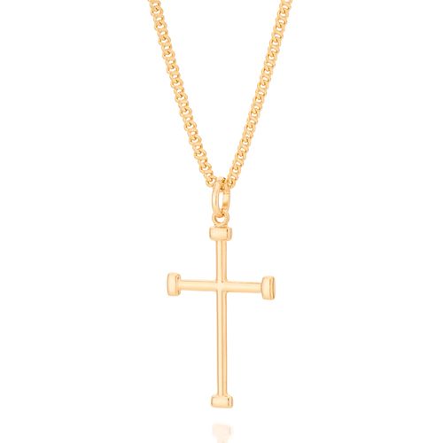 PINGENTE CRUZ BANHADO A OURO 18K
