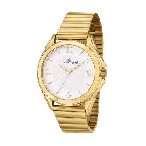 RELÓGIO ANALÓGICO SOCIAL DOURADO