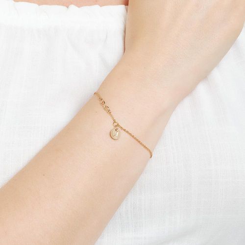 PULSEIRA INFINITO E LETRA BANHADA A OURO 18K -LETRA A
