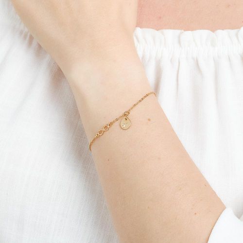 PULSEIRA INFINITO E LETRA BANHADA A OURO 18K -LETRA Y