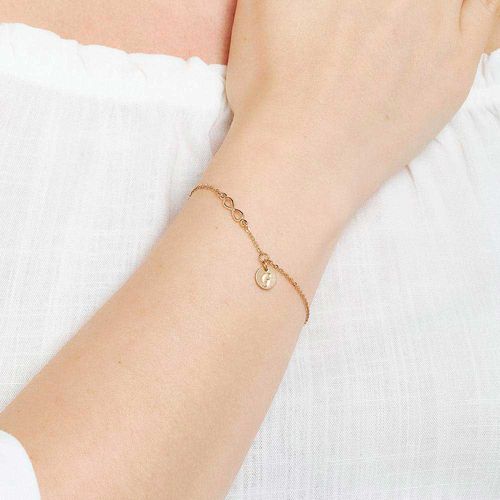PULSEIRA INFINITO E LETRA BANHADA A OURO 18K -LETRA G