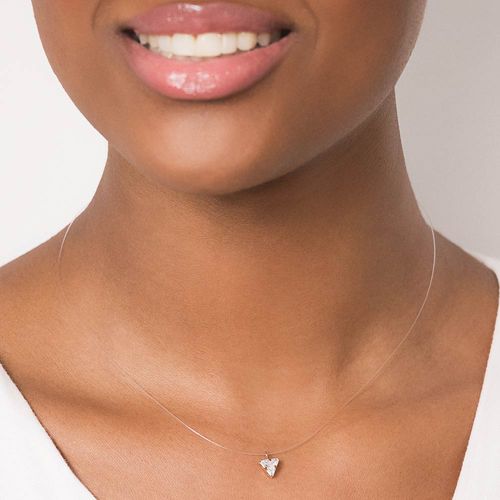 GARGANTILHA FIO DE NYLON BANHADO A OURO 18K COM ZIRCÔNIA