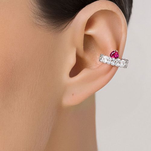 BRINCO PIERCING DE PRESSÃO DE PRATA MACIÇA 925 COM ZIRCÔNIAS