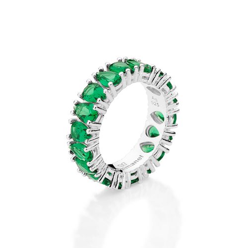 APARADOR DE PRATA MACIÇA 925 COM ZIRCÔNIAS GOTA