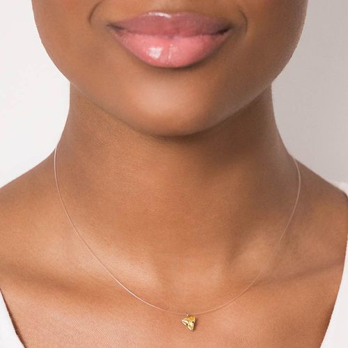 GARGANTILHA FIO DE NYLON BANHADO A OURO 18K COM ZIRCÔNIA