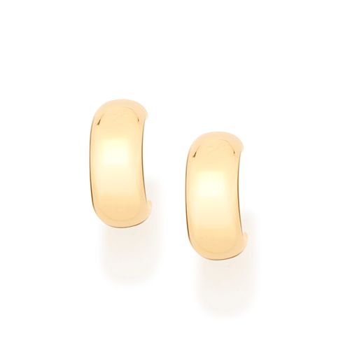 BRINCO MEIA ARGOLA BANHADO A OURO 18K