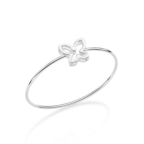 BRACELETE BORBOLETA DE PRATA MACIÇA 925