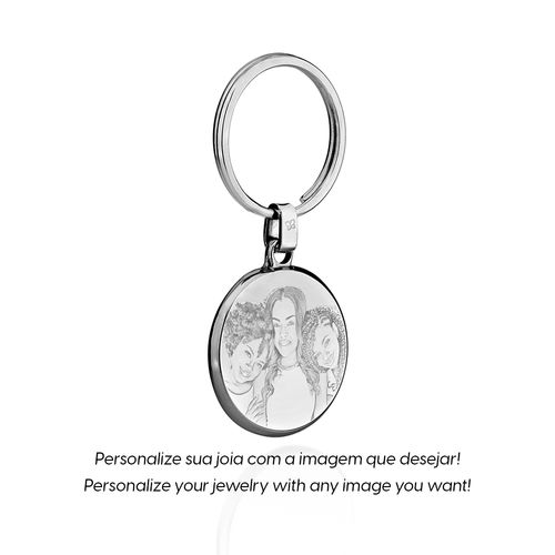 CHAVEIRO REDONDO PERSONALIZÁVEL DE AÇO