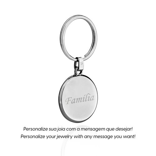 CHAVEIRO REDONDO PERSONALIZÁVEL DE AÇO
