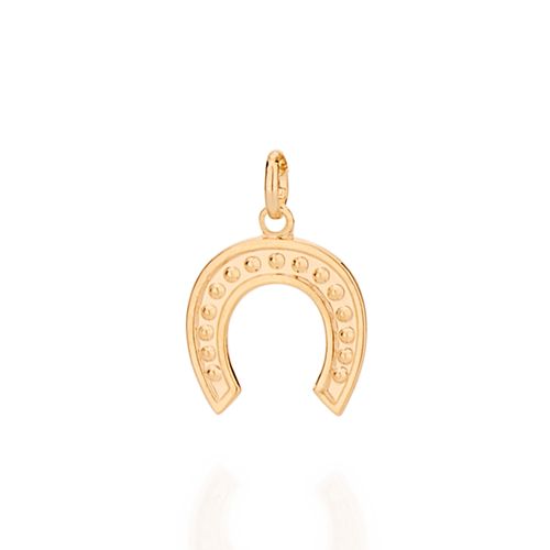 PINGENTE BANHADO A OURO 18K NO FORMATO DE FERRADURA