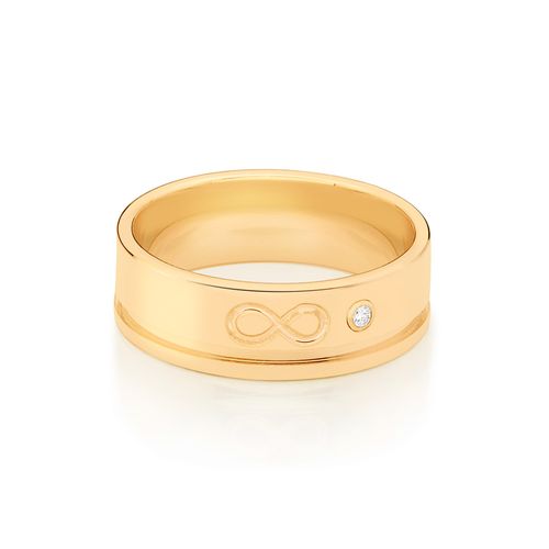 ALIANÇA INFINITO BANHADA A OURO 18K COM ZIRCÔNIA