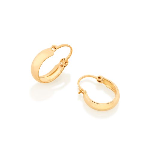 BRINCO ARGOLA INFANTIL BANHADO A OURO 18K