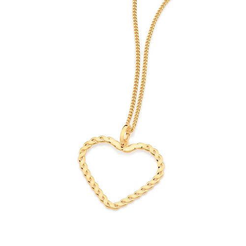 PINGENTE CORAÇÃO BANHADO A OURO 18K