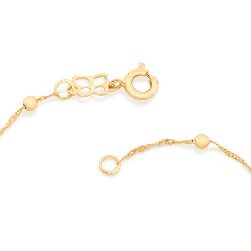 PULSEIRA BANHADA A OURO 18K INFANTIL COM BOLAS