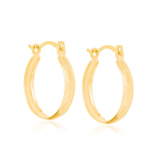BRINCO ARGOLA BANHADO A OURO 18K