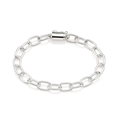 PULSEIRA ELO OVAL DE PRATA 925