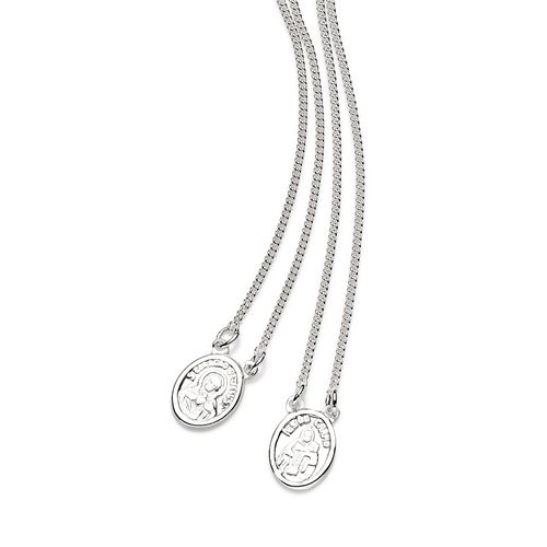 ESCAPULÁRIO DE PRATA 925 SAGRADO CORAÇÃO DE JESUS E N.S DO CARMO