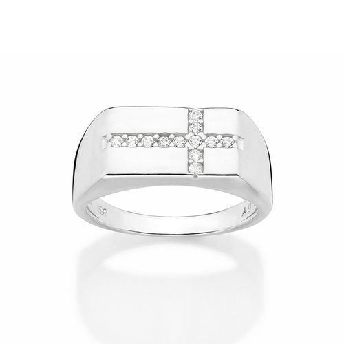 ANEL DE PRATA MACIÇA 925 COM ZIRCÔNIAS