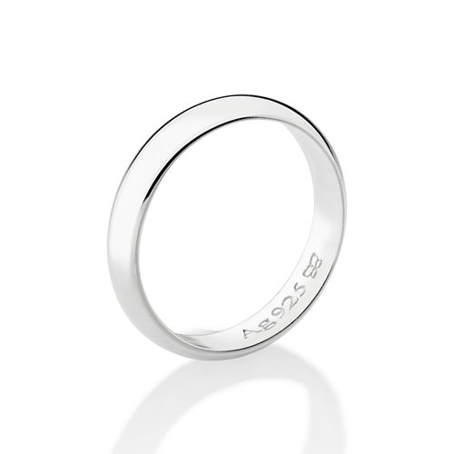 ALIANÇA MEIA CANA DE PRATA 925