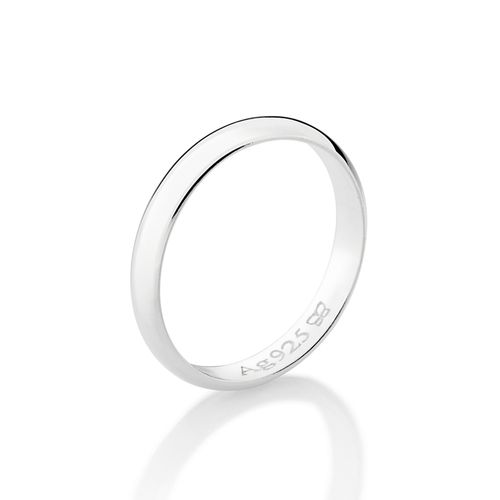 ALIANÇA MEIA CANA DE PRATA 925