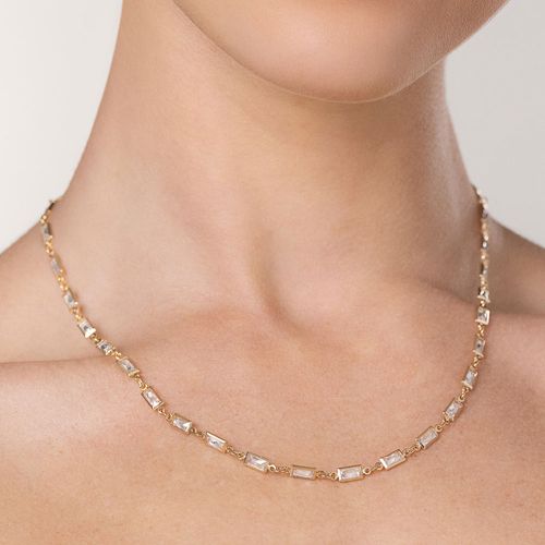 GARGANTILHA BANHADA A OURO 18K COM ZIRCÔNIAS