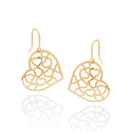 BRINCO BANHADO A OURO 18K CORAÇÃO