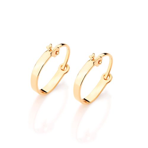 ARGOLA LISA INFANTIL BANHADA  A OURO 18K