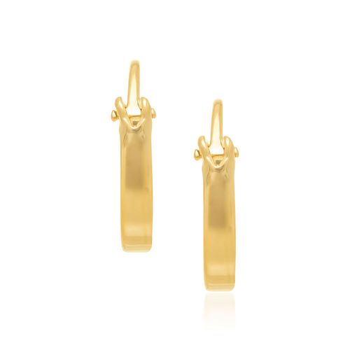 ARGOLA LISA INFANTIL BANHADA  A OURO 18K