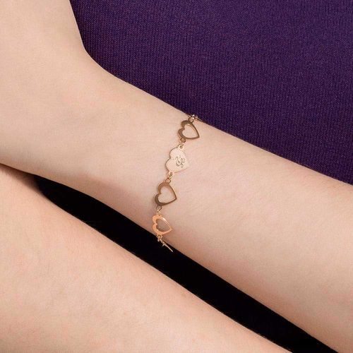 PULSEIRA CORAÇÃO FÉ BANHADA A OURO 18K