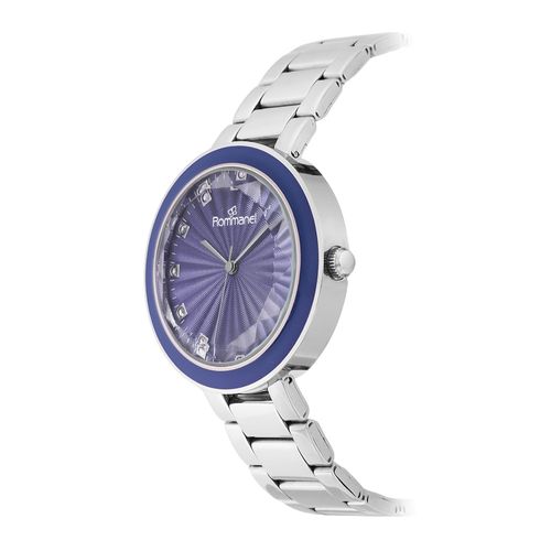 RELÓGIO ANALÓGICO SOCIAL PRATA COM AZUL