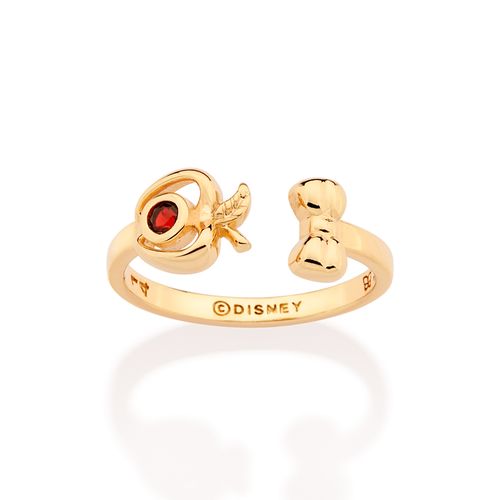 ANEL LAÇO E MAÇÃ BANHADO A OURO 18K COM ZIRCÔNIA