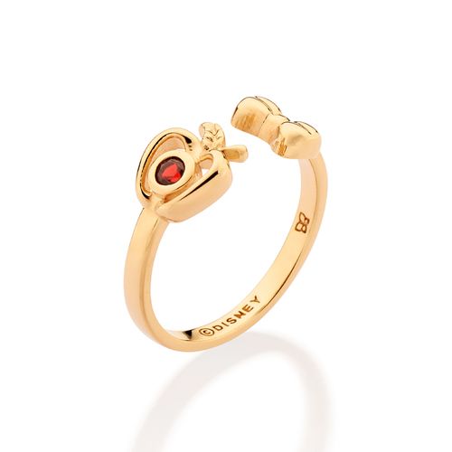 ANEL LAÇO E MAÇÃ BANHADO A OURO 18K COM ZIRCÔNIA