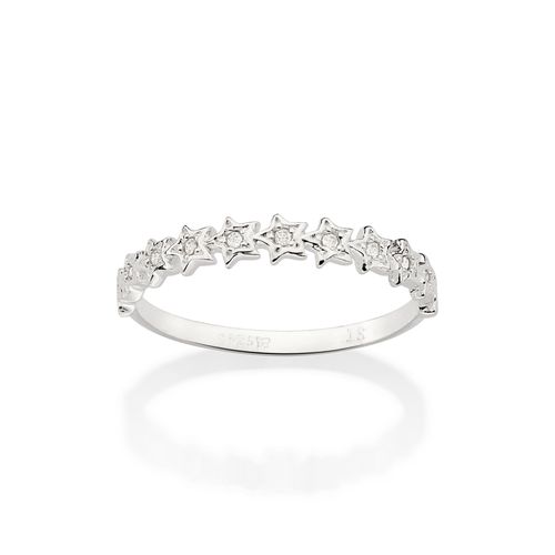 ANEL ESTRELAS DE PRATA 925 COM ZIRCÔNIAS